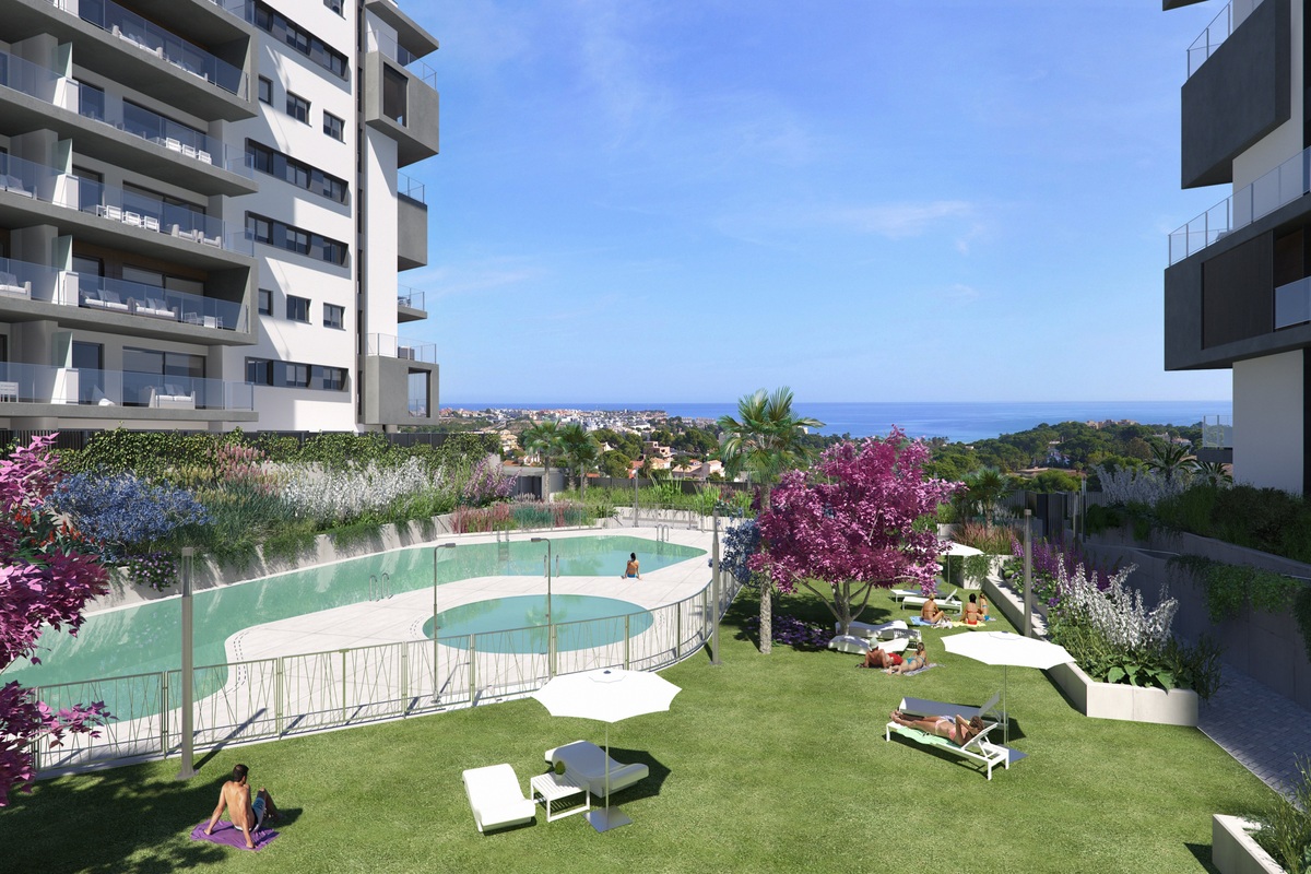 Amazing new built groundfloor apartments for sale in a resort near the the sea in Campoamor.