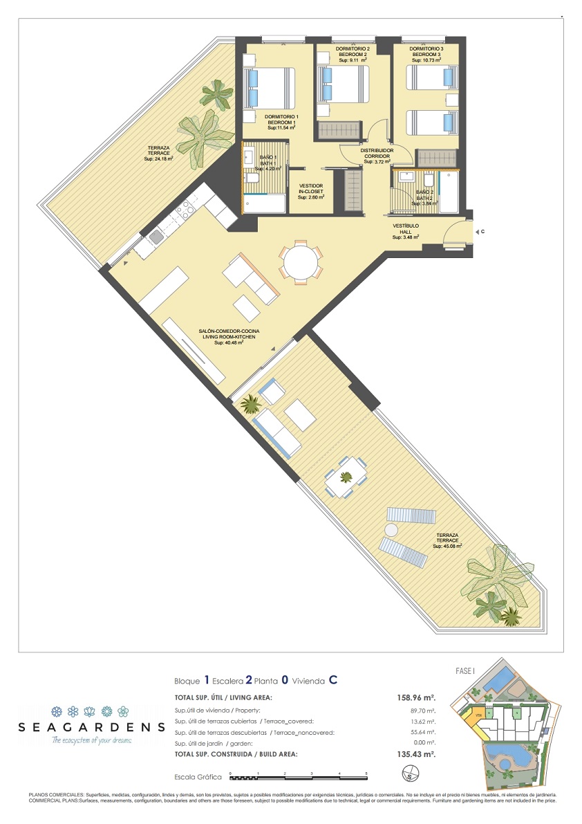 Floorplan apartment 1-2-0-C (1ste phase)