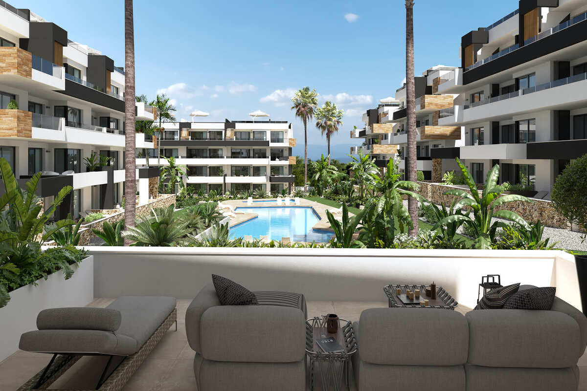 Nieuwbouw volledig instapklare appartementen te koop in een luxueus complex in Los Altos-Villamartin.